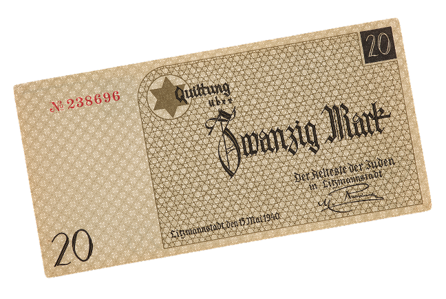 Banknot, pieniądz zastępczy o nominale 20 marek