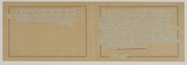 Telegram do Franciszka Fiedlera