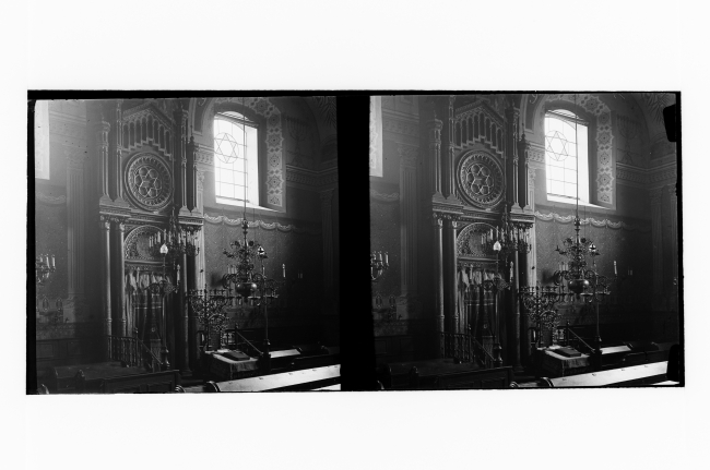 Negatyw szklany: „Tarnów - wnętrze Starej Synagogi”