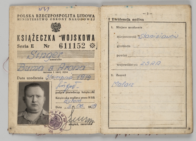 Książeczka wojskowa wystawiona na nazwisko Bumy Singera