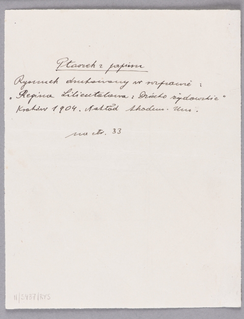Rysunek zabawki - ptaszek z papieru