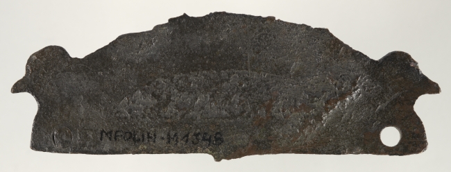 Tabliczka (fragment lampki chanukowej)