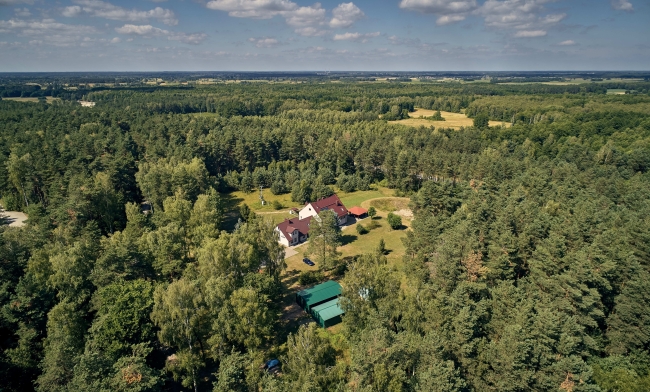 Muzeum Treblinka. Niemiecki nazistowski obóz zagłady i obóz pracy (1941-1944). Widok z lotu ptaka