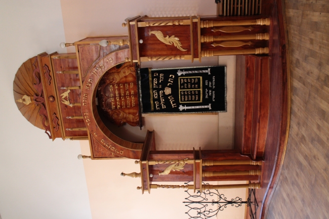 Wnętrze Synagogi Lifszyca w Winnicy na Ukrainie. Stan na lato 2017.