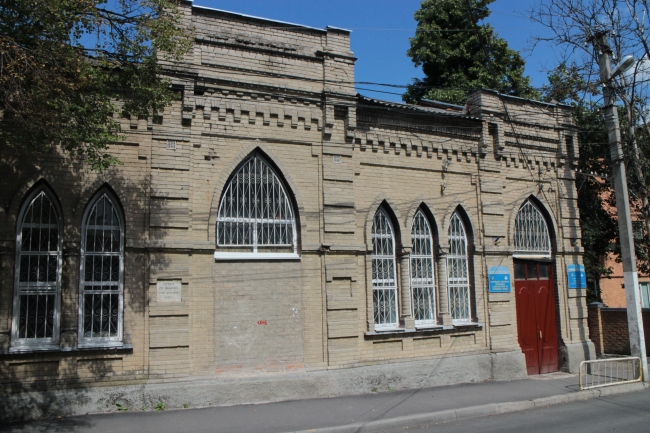 Budynek Synagogi Nauczycieli w dzielnicy Jerusalimka w Winnicy.  Stan w lipcu 2017 r.